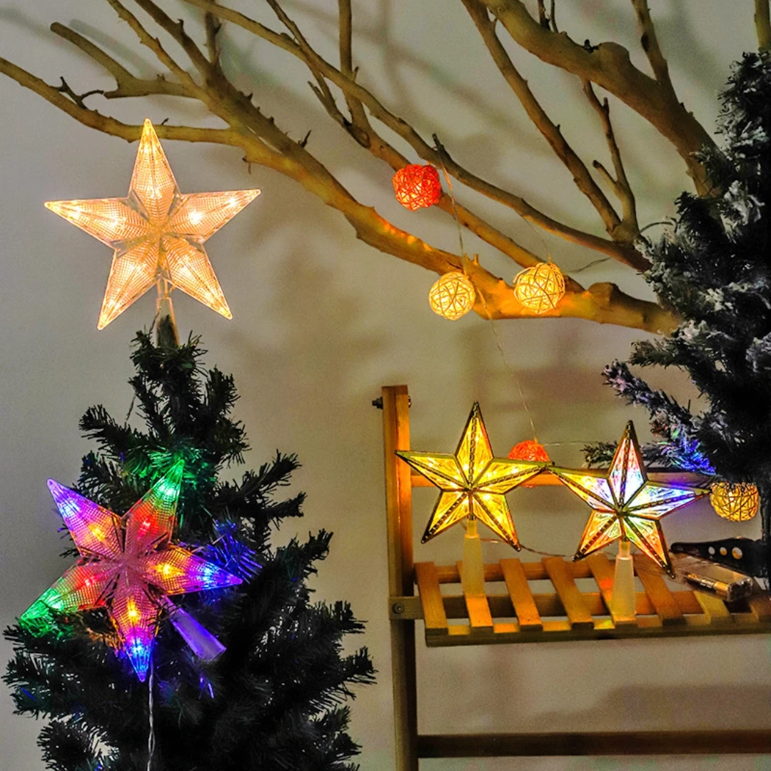 Christmas Tree Top Light – Battery Tree Topper, Crystal Lighted Tree Topper