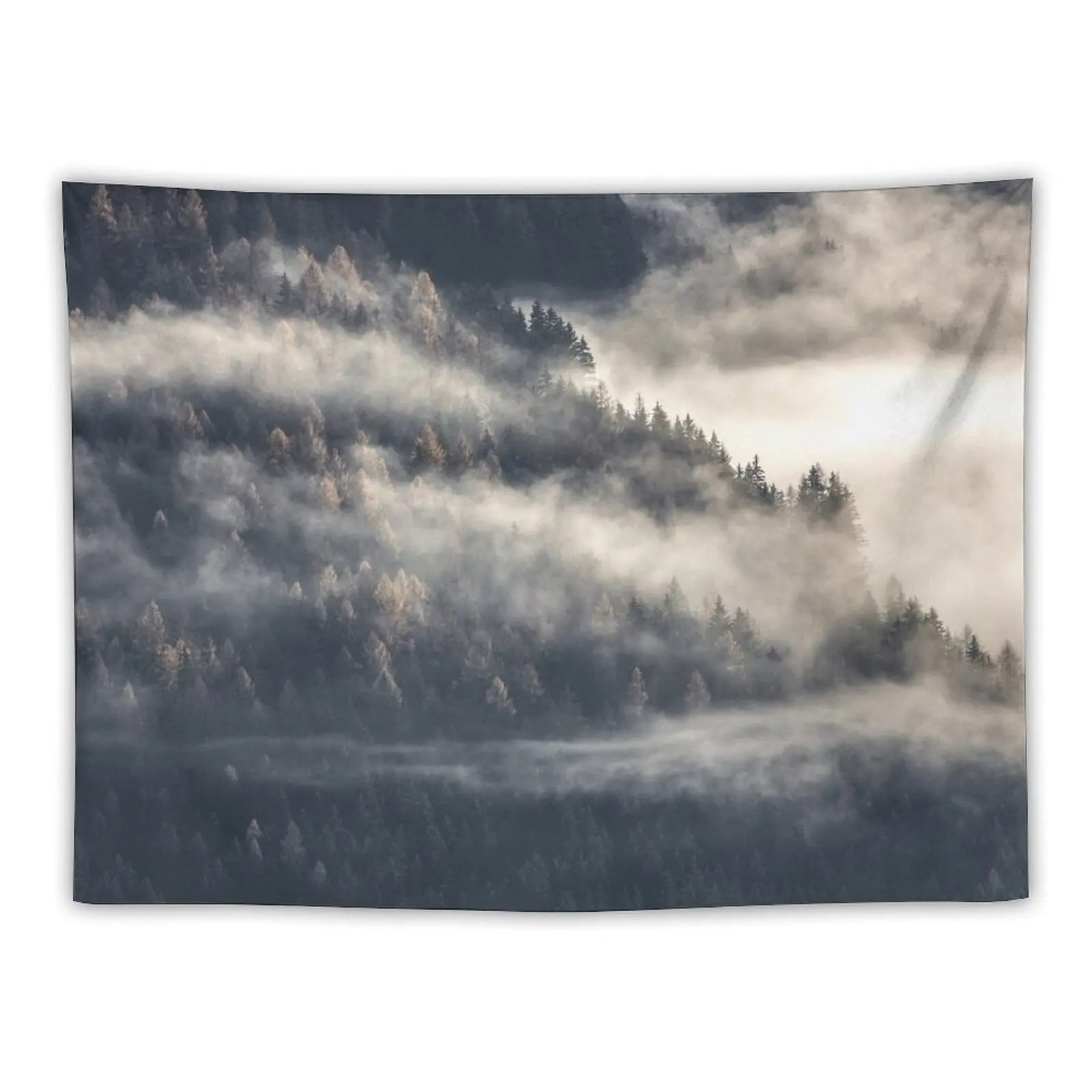 

Foggy Forest Trees in the Woods Tapestry Wallpaper Bedroom Outdoor Decor Tapestry