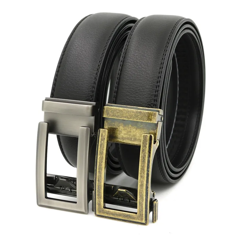 

LannyQveen Genuine Leather belts for man brand customized Men's Automatic buckle belts wholesale