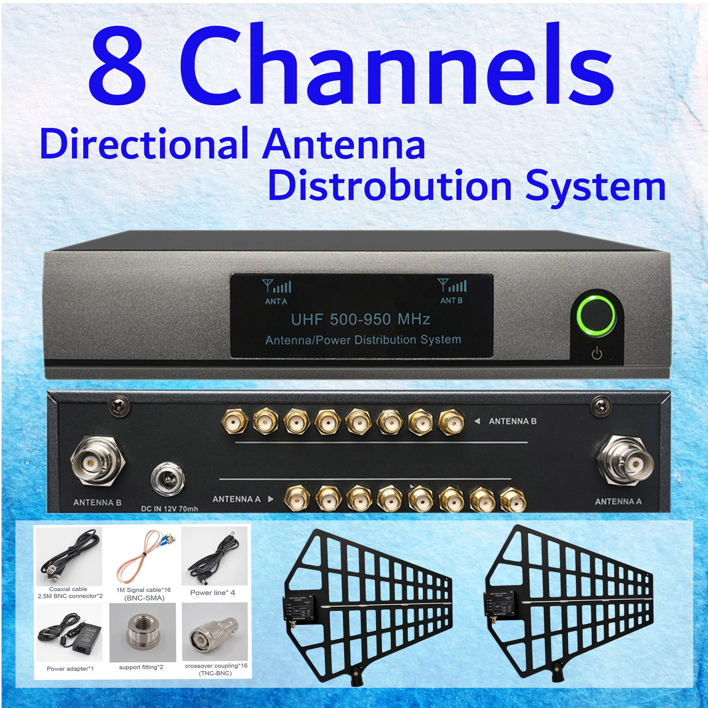 Betagear 868 Helium UHF 8Way Active Antenna Splitter and Power