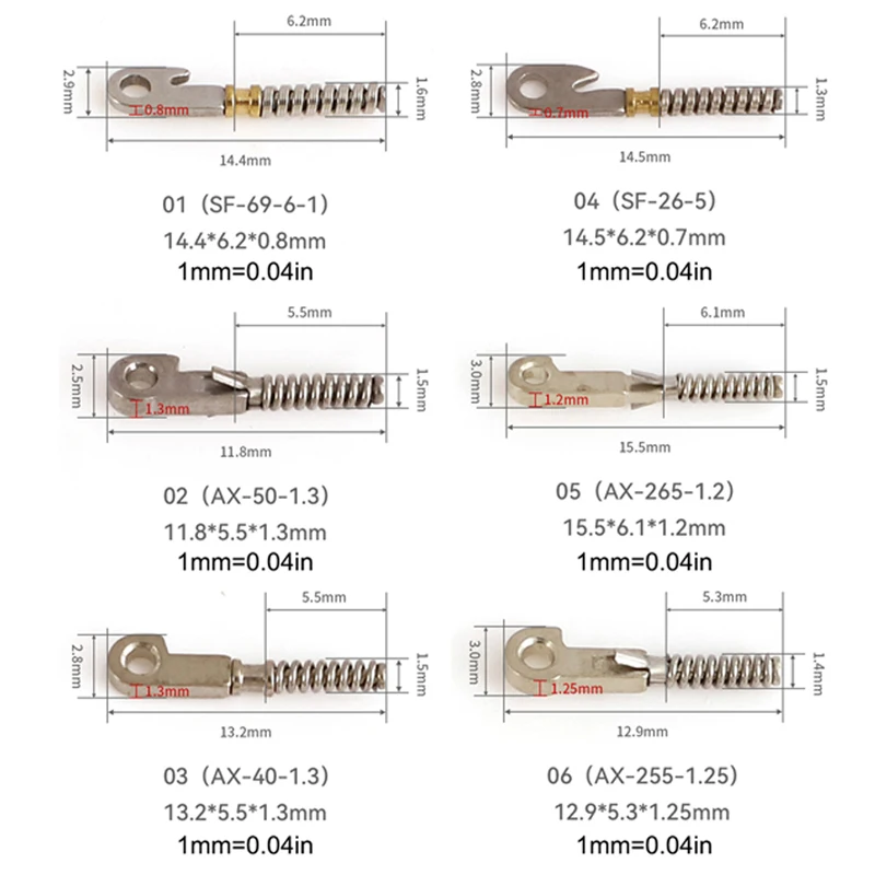 1Pcs Eyeglasses Spring Insert Glasses Repairing Flex Temples Optical Frame Broken Replacement Part Accessory Stainless Steel
