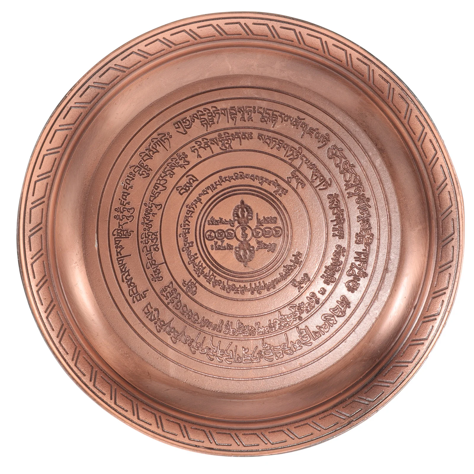 

Offering Tray Metal Plate Incense Ash Container Temple Dish Vintage Worship Tray