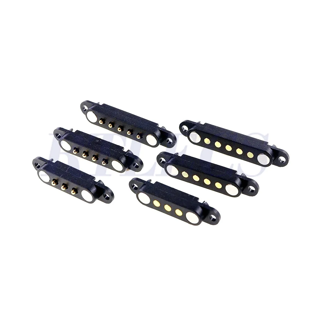 Description Picture 5 of item1 3 5 Pair Spring Loaded Male Female 2.54 MM Pitch 2P 3 4 5 6 7 8 9 Pole Through Holes PCB BTB Connector 2A DC Magnetic Pogo Pin