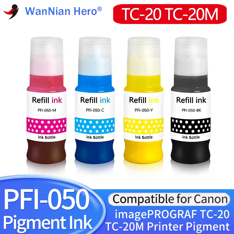 

100 мл PFI-050 чернила для Canon imagePROGRAF пигментные чернила для заправки printer PFI 050, пигментные чернила, цвет Bk C M