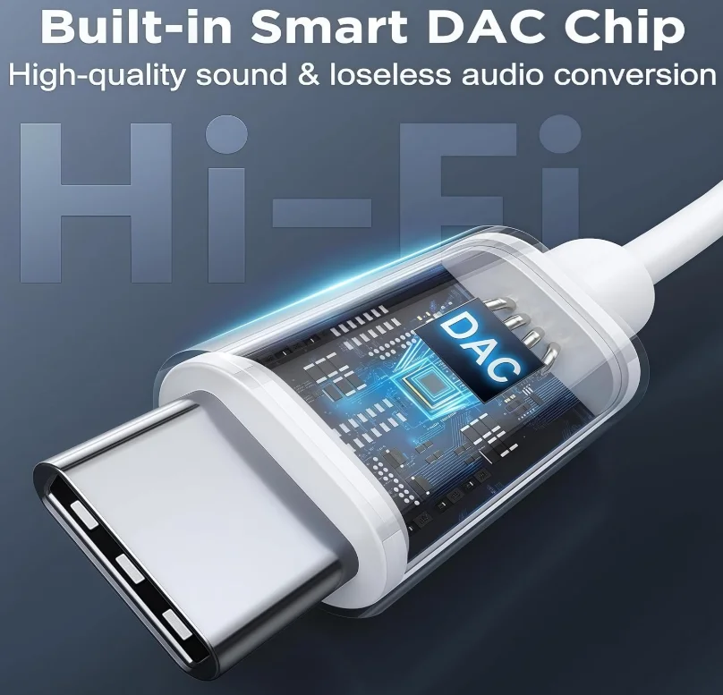USB C-3.5mm 헤드폰 잭 어댑터 타입 C 오디오 AUX 케이블 동글