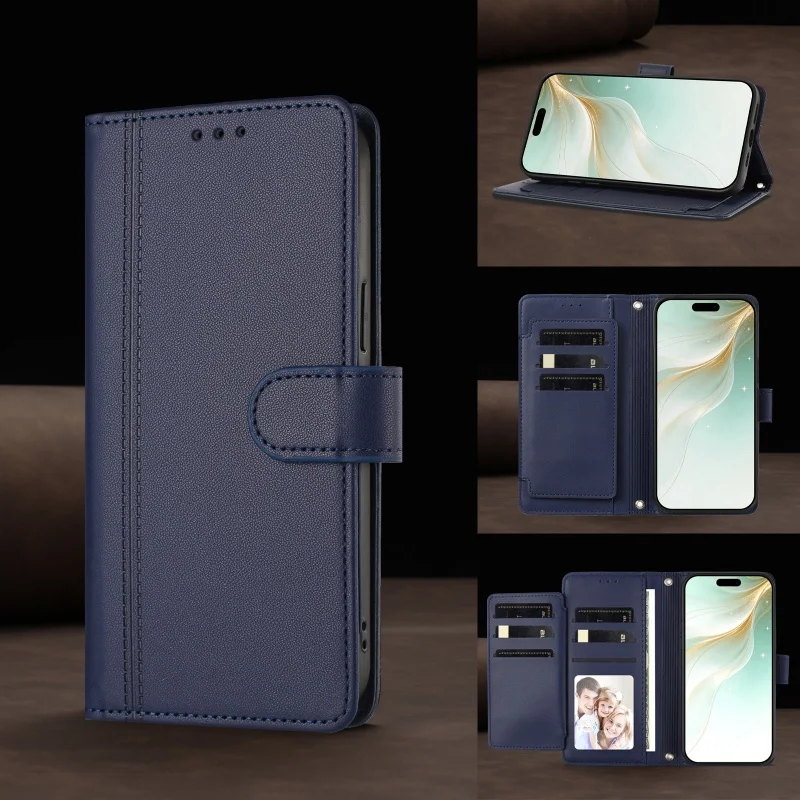 Elegant PU Leather Wallet Phone Case with Flip Cover