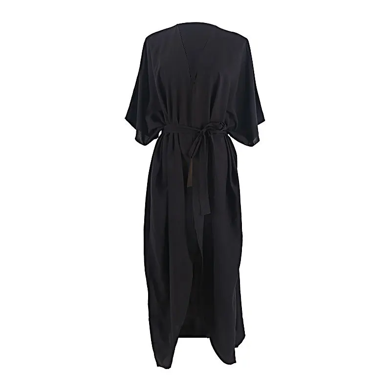 2023 Spring Summer New Encryption Sunscreen Cardigan Bikini Cover-up Swimsuit Sunscreen Jacket Seaside Holiday Skirt Blue