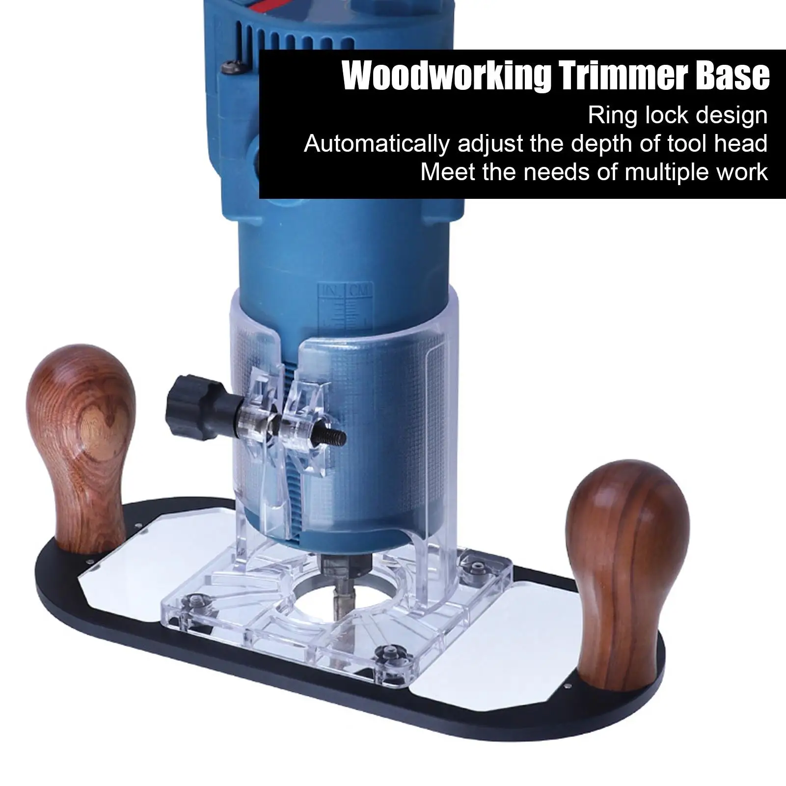 Transparent Protective Base for Woodworking Router Trimmer-DIY Power Tool Accessory