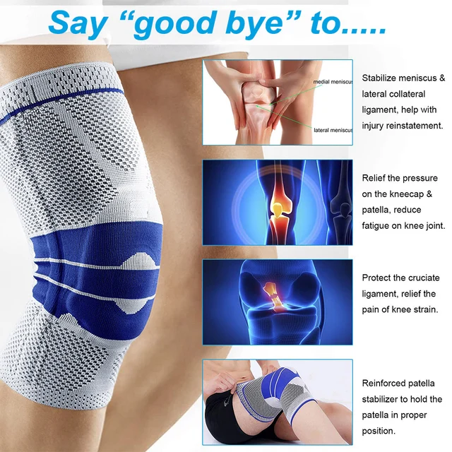 Medical Knee Brace Support Compression Sleeve Joint Recovery Arthritis Pain Relief Running Workout Sports Knee Pad 2