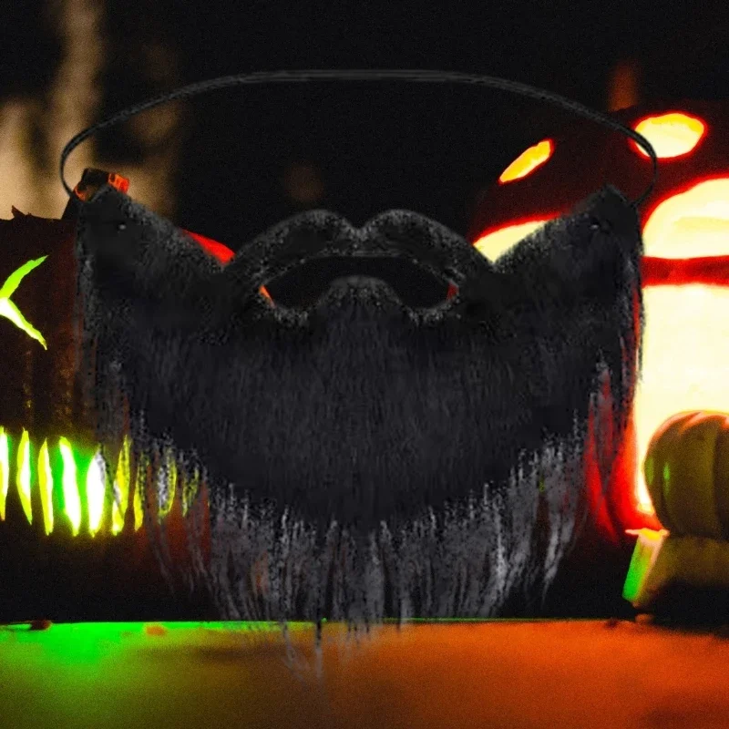 Fake Beards Costume Beard Old Man Mustache Costume Halloween Funny Beard Hair Accessories for Cosplay Party