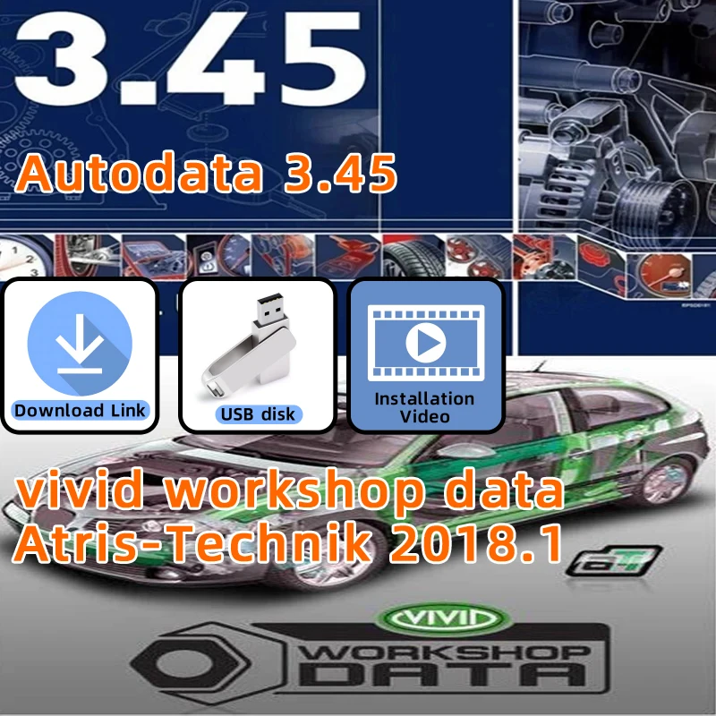 2023 Hot Autodata 3.45 Software Per Auto + Vivid Workshop Data Atris-Stakis Technik 2018.01V Multi Lingue Windows 10