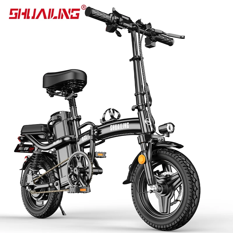 

Shuailing Lithium Battery Folding Electric Bicycle 48V 400W Brushless Motor Foldable Power Assisted And Manned Long Battery Life