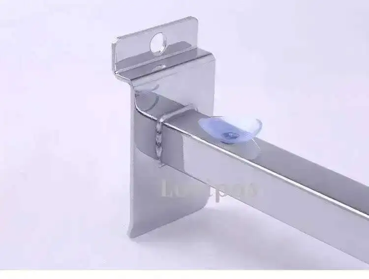 1 stücke Wand Slot Regal Klammern Glas Platte Unterstützung Klammern Universal Aufhänger Haken Unterstützung Arm Hardware Stange Metall Rack – Detail 5
