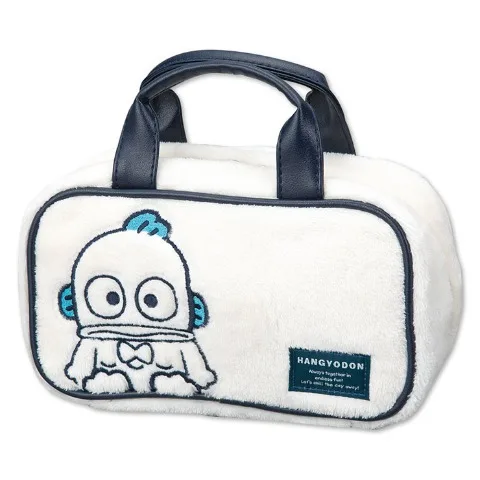 

Anime Kawaii Sanrio Hangyodon Cinnamoroll Pachacco Cartoon Plush Handbag Embroidered Hand Fashion New Style Boston Bag Gift