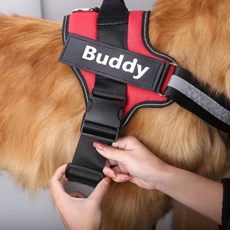 Personalized Dog Harness Reflective Adjustable Dog Harness Vest For small Medium large Dog Harness Vest Training Walking Running