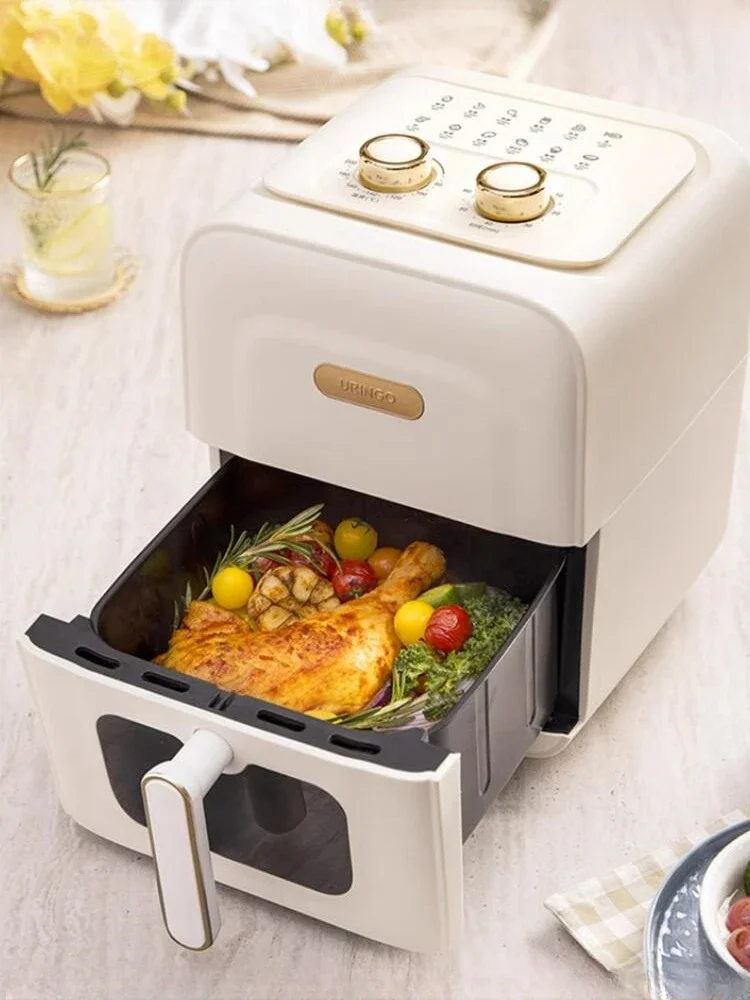 220V Air Fryer Visual Household New Multifunction Electric Oven Integrated 6L Large Capacity Electric Fryer Air Fryer 2