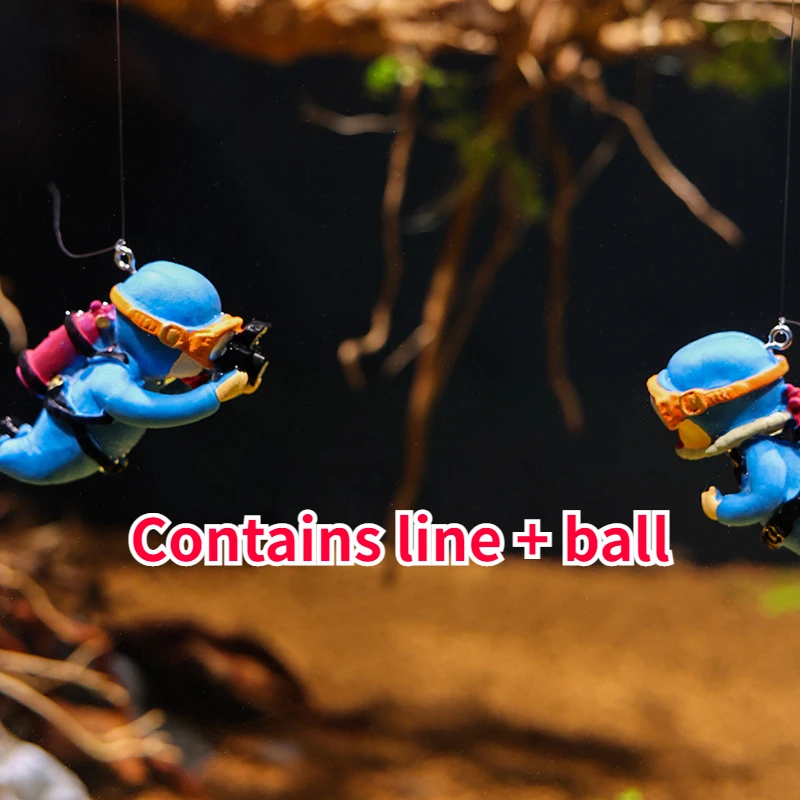 New Fish Tank Ornaments Cute Simulation Diver Floating Decoration Water Tank Diver Landscaping Decoration Aquarium Accessories