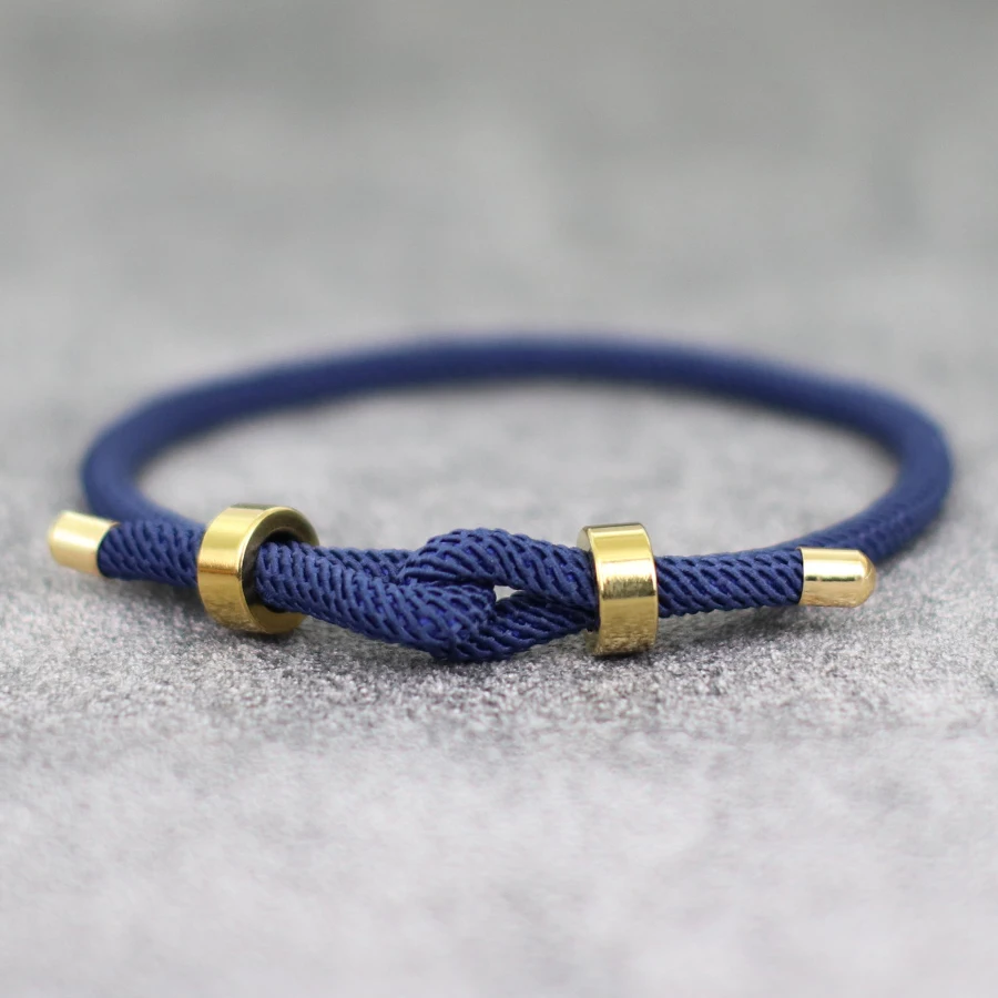 Gold Color Stainless Steel Adjustable Charm Bracelet for Men