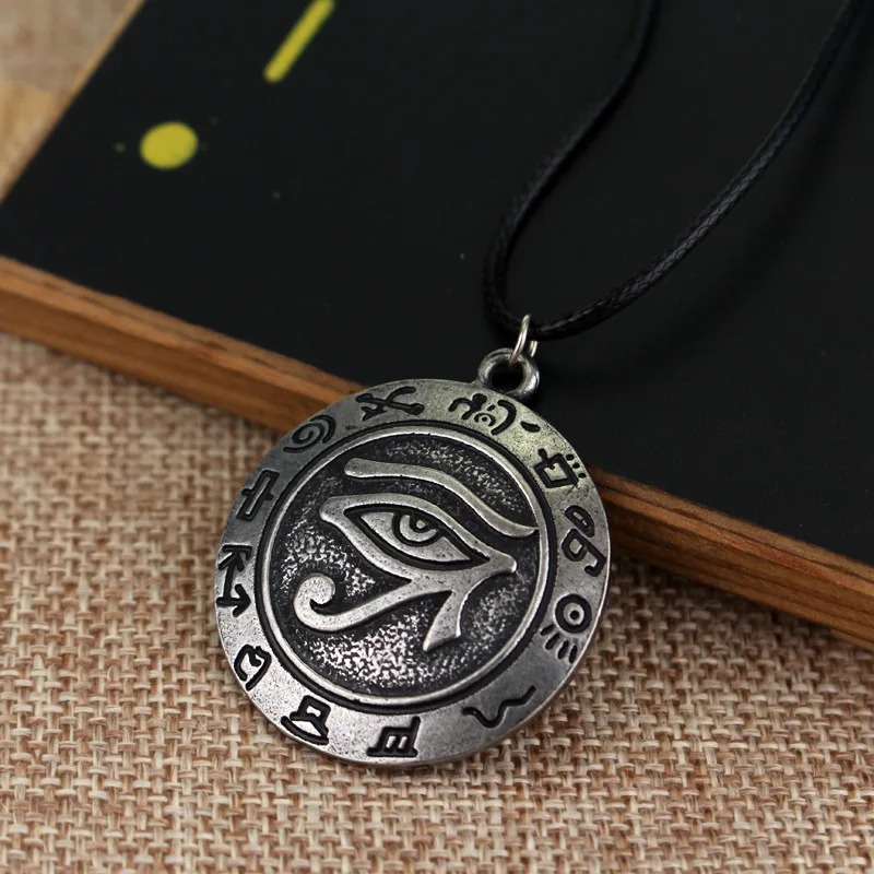 Yugioh European And American Retro Eye Of Horus Pendant Personalized Necklace Creative Punk Men'S Titanium Steel Pendant