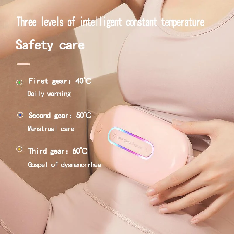 Cordless Portable Heating Pad Women Periods Smart Menstrual Heating Pad Warm Belt For Cramps