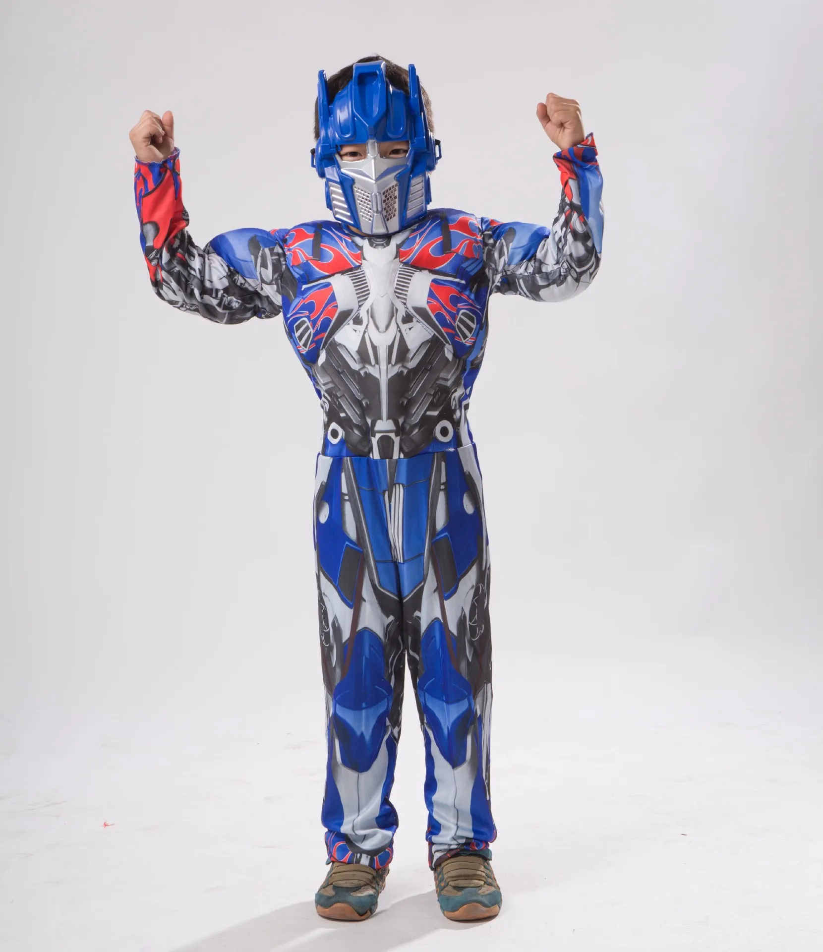 Halloween Purim Children Optimus Muscle Prime Costume Robot Cars Jumpsuit Boy Superhero Book Week Child Fancy Dress cosplay jumpsuit superhero cosplay costume kids cosplay costume