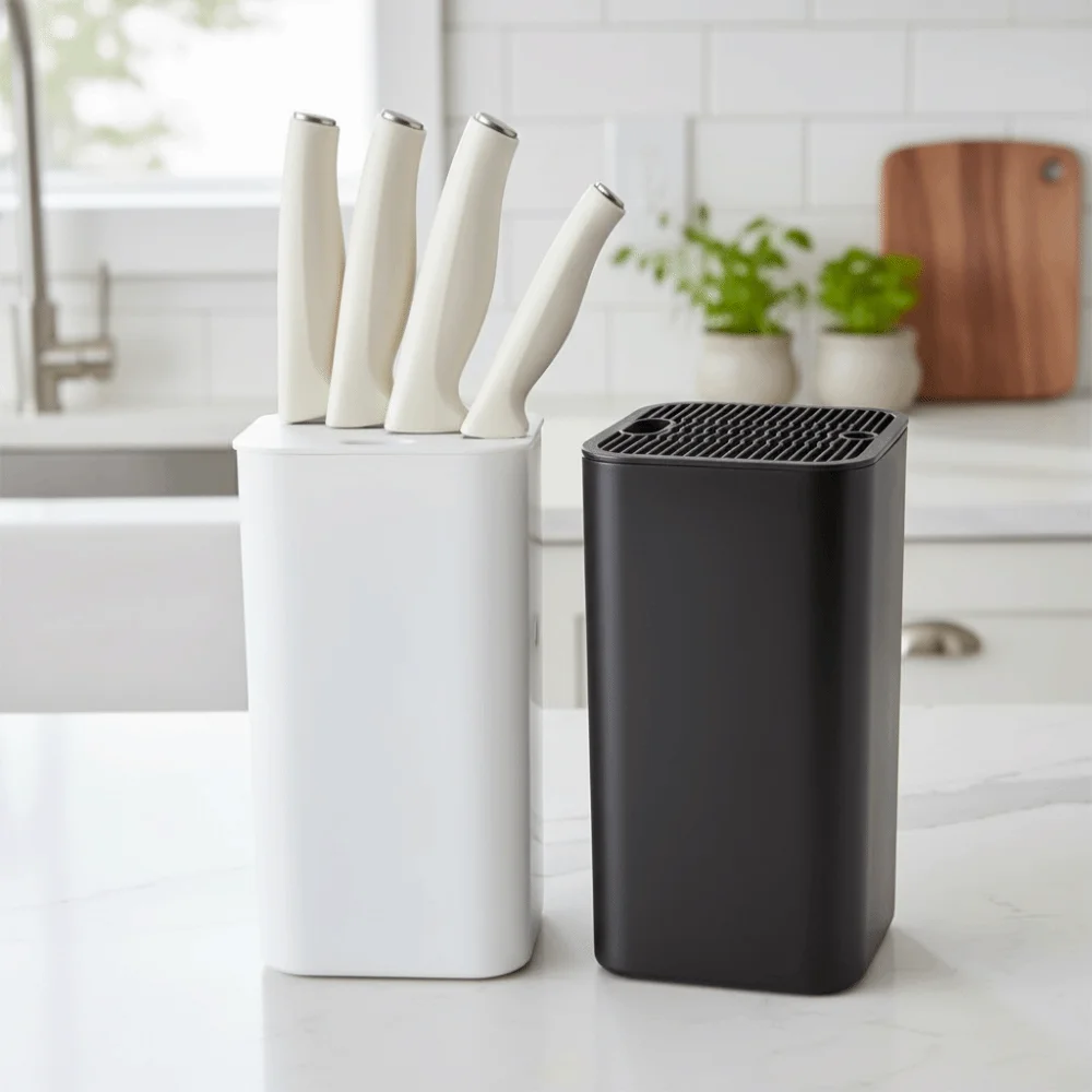 Inserted Design Cutter Holder Square Detachable Cutter Block Multifunctional Space Saving Cutter Storage Rack Chef Tools