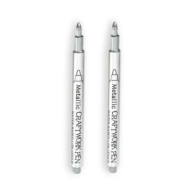 2Pcs Hard nib Silver