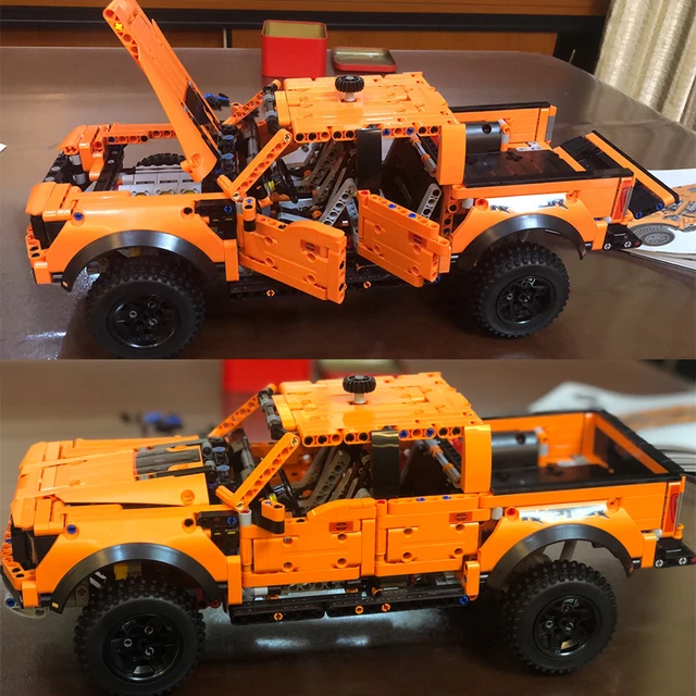 1379PCS Technical Ford Raptors 42126 F-150 Pickup Truck Car Building Blocks Off-road SUV Vehicle Bricks Toys Birthdays Gifts 6