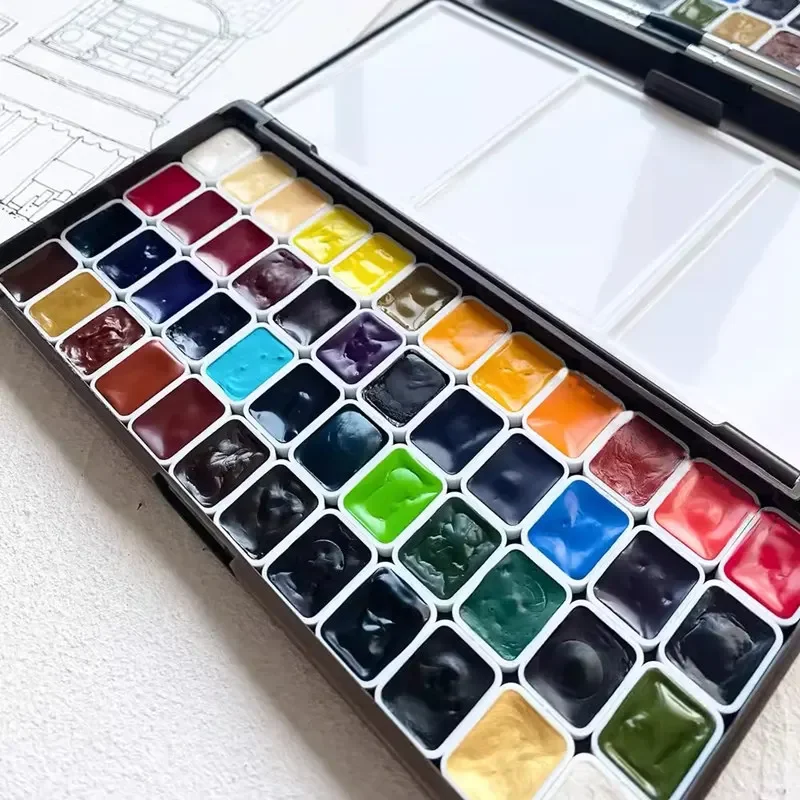 Schmincke Master Mini Watercolor Paint Sample 1ml Handmand 24/36/48 Colors Original Water Color for Painting Art Suppliers