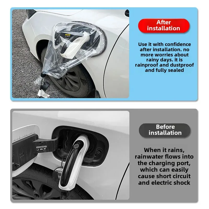 Outdoor round Charging Gun Rainproof Cover Electric Vehicle Charger Pile Mouth Protection against Rain for Electric Cars