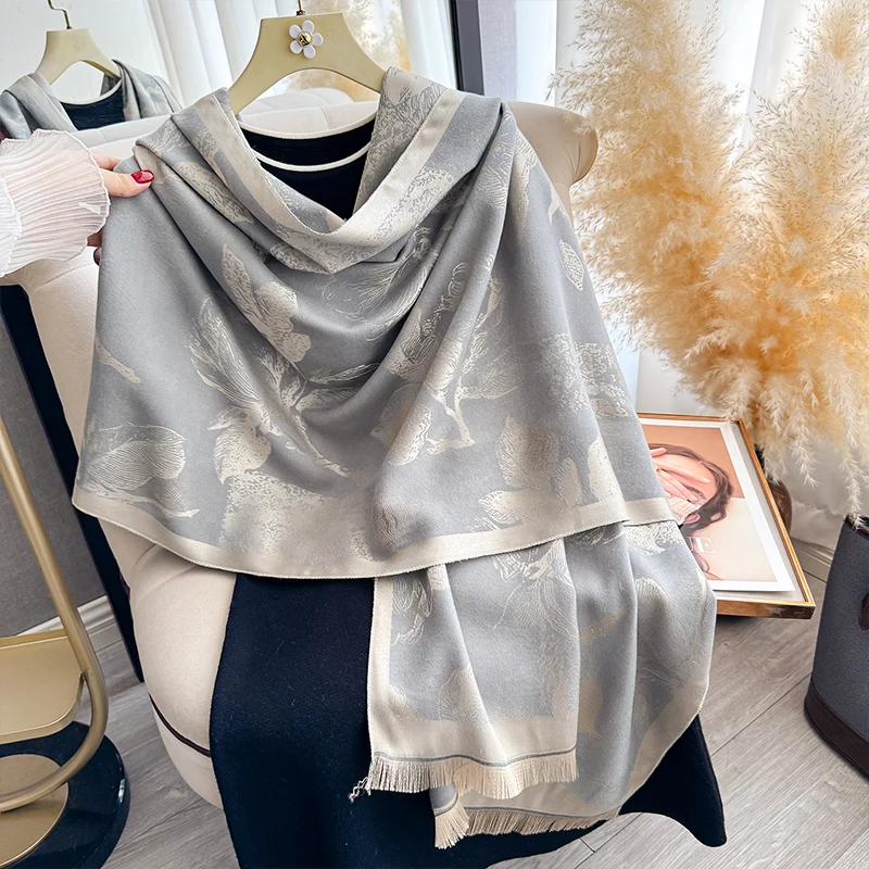 Soft Imitation Cashmere Pashmina Shawl Scarf for Women
