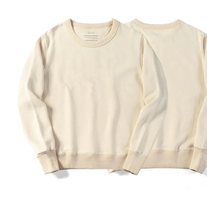 Original Embryo Cotton Retro Couple's Sweater Nostalgic Heavy T-shirt Outdoor Hiking Trekking Riding Fitness Camp Sports Jersey