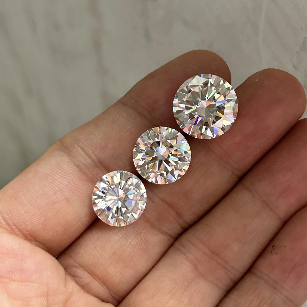 Meisidian 1ct 6.5mm D Color VVS1 White Diamond GRA Moissanite Stone