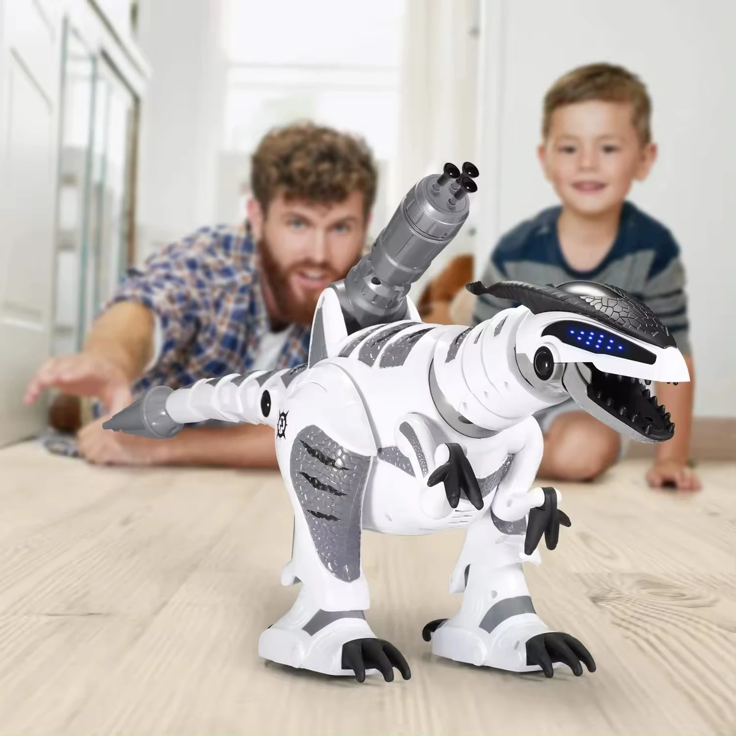 RC  Dinosaur Robot IR Induction Gestures Touch Remote Control Toys Interactive Intelligent Launch kids boy Musical War Dragon 6