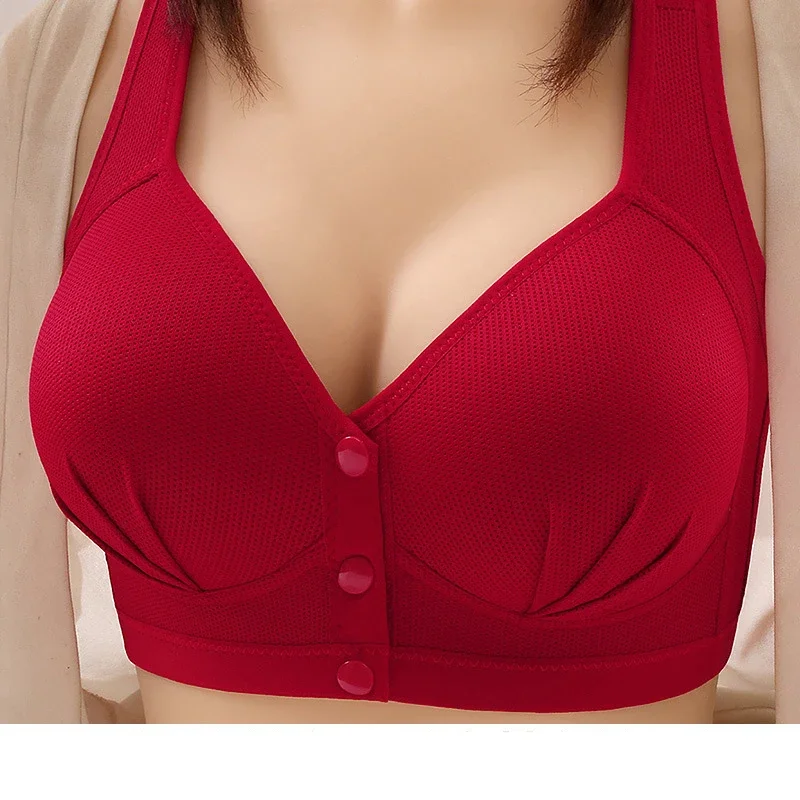 

36-50 B/C Bra for Women Front Closure Push Up Large Size Bras Sexy Underwear Wireless Bralette Female Gather Brassiere Top