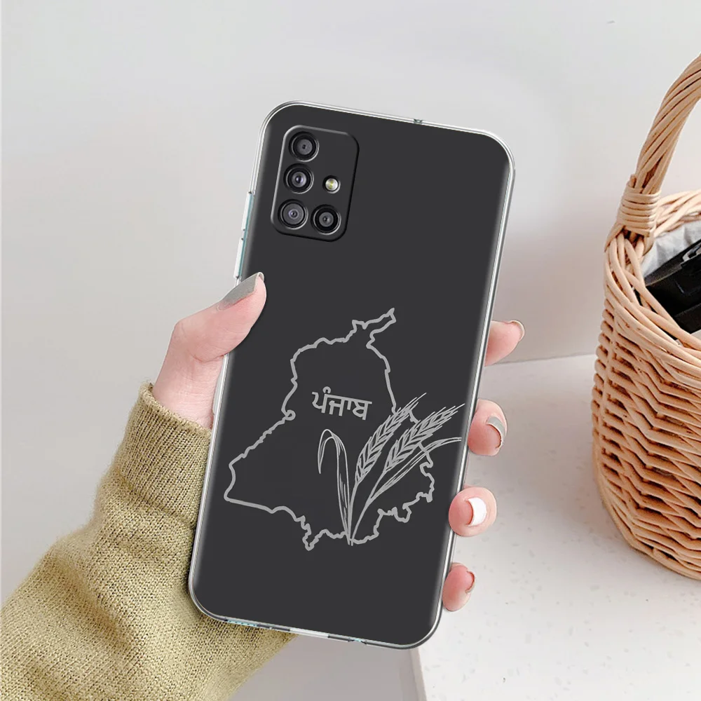 Clear Phone Case with Punjab Map Design