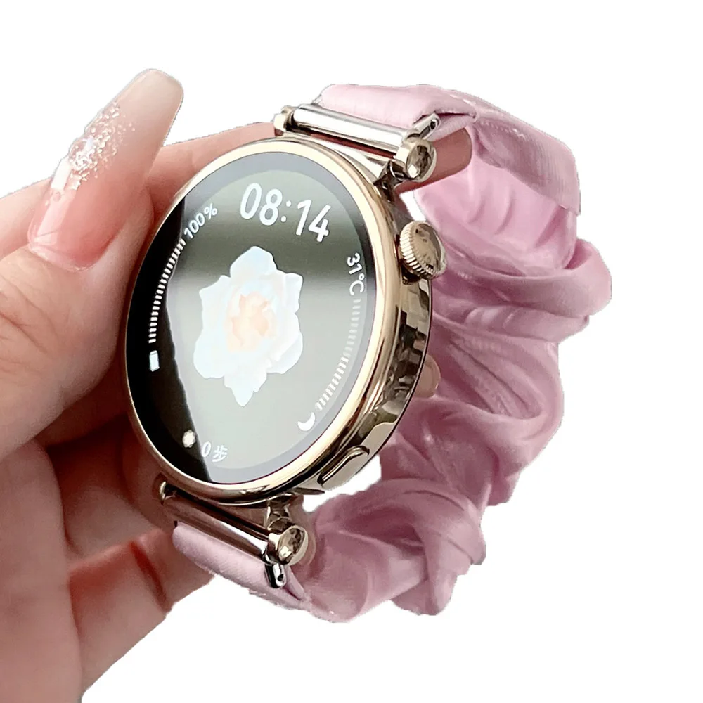 Stretchy Elastic Fabric Quick Release Scrunchie Watch Band Strap