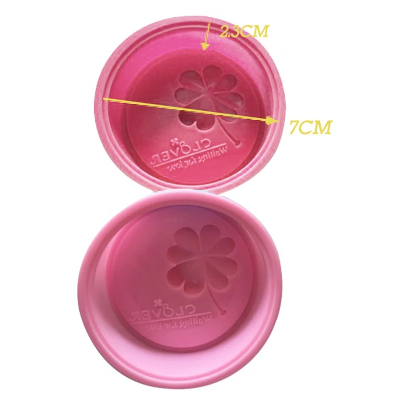 Description Picture 3 of item3D Silicone DIY Soap Mold Round English Four Leaf Clover Handmade Cake Molds Candle Making Crafts Baking Cakes Forming Tool