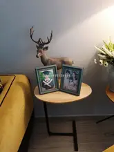  Creative oval small side table Mobile coffee table wrought iron sofa corner several side table lazy bedside reading table simple 