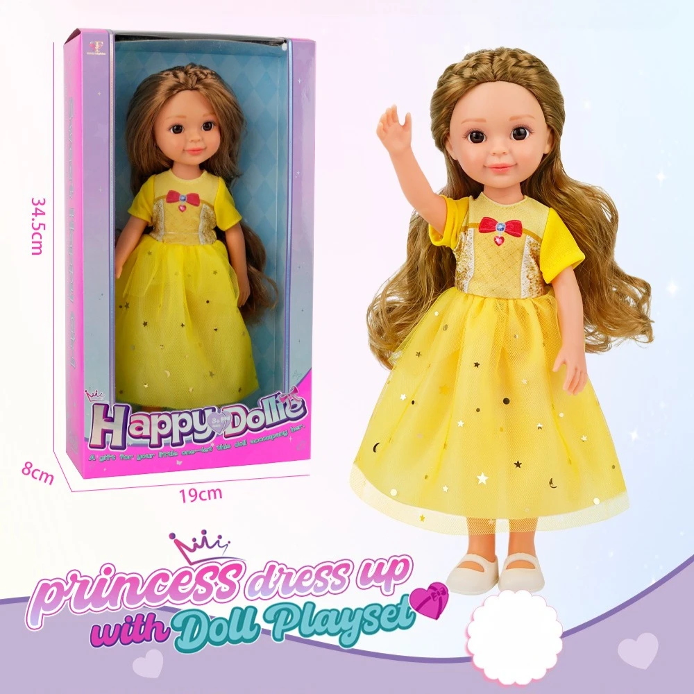 1Pc Soft Vinyl Princess Doll Gift Box with Outfits, cute dress-up figure, gentle pretend play birthday & holiday gift for girls