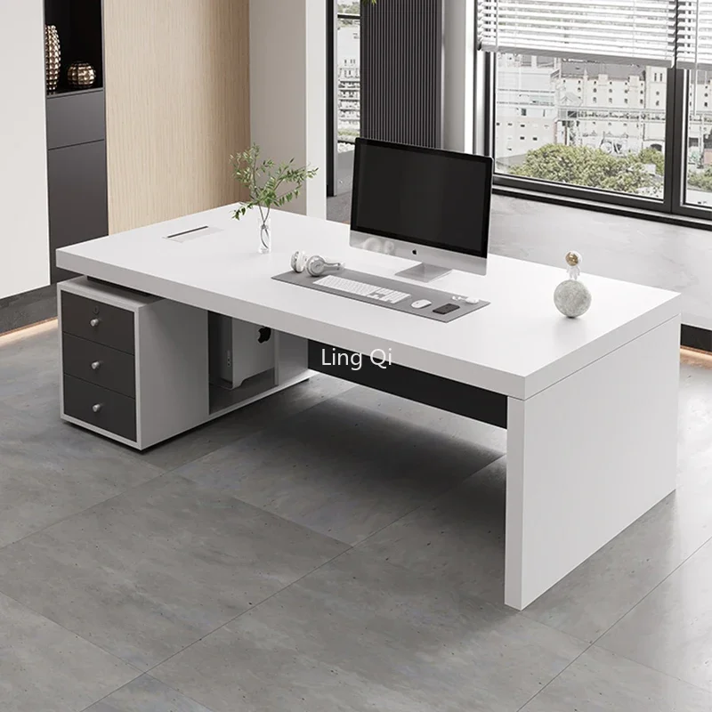 Modern Vanity Office Desk White Small Study Home Bedroom Computer Desks Free Shipping Organizer Bureau Meuble Office Furniture free shipping luxury office desk vanity executive mid century modern filing cabinets boss study mesa escritorio office furniture