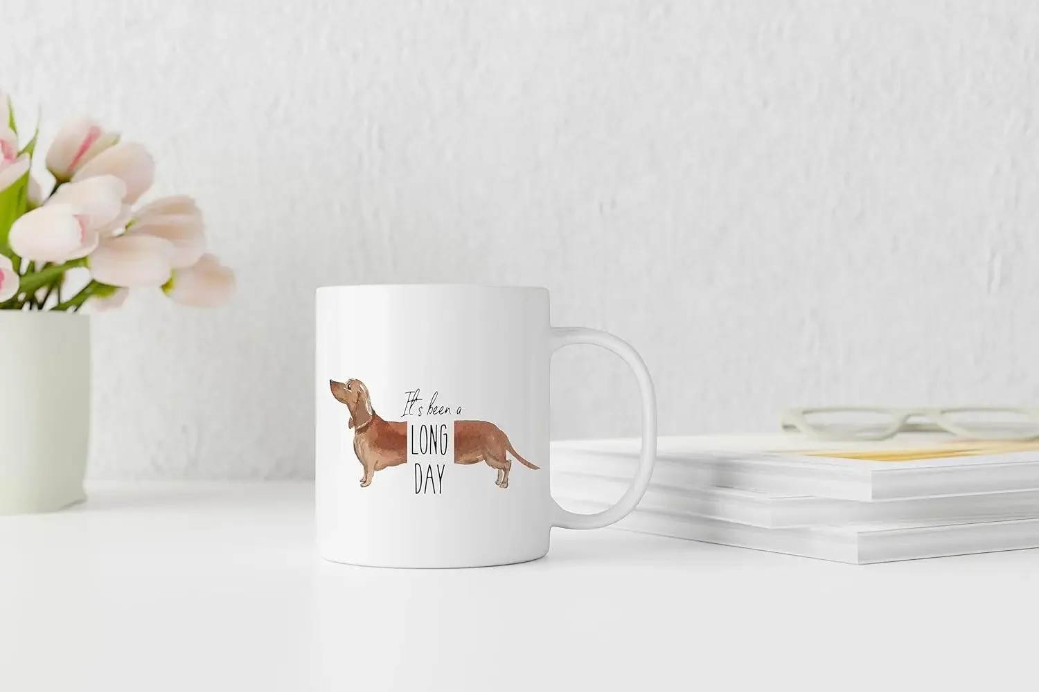 Dachshund Mug, Ceramic Cup, Gift Interesting Weiner Dog Cup Coffee Office Home 320ML_voghion.com