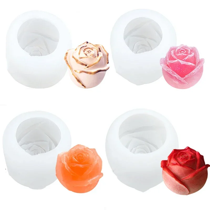 Silicone 6 Holes Flower Rose Cake Ice Cream Chocolate Mold Soap 3D Cupcake  Bakeware Baking Dish Cake Pan Muffin Mould