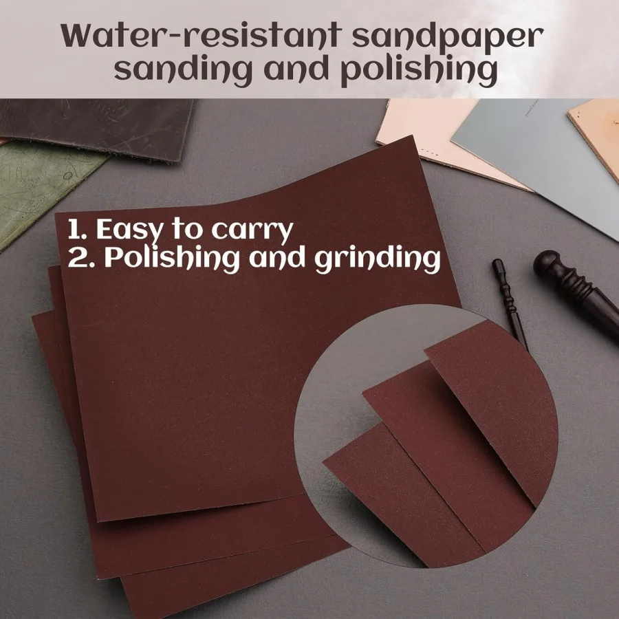 MIUSIE Leather Edge Burnisher Burnishing Tool Ebony Wood Edge Slicker Round Head Burnisher Tool Burnishing Polishing
