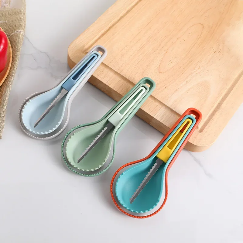 For Halloween Pumpkin Tool 3 In 1 Fruit Sharp Cutter Copper Multifunctional Handmade Kitchen Tool For Home Accessories