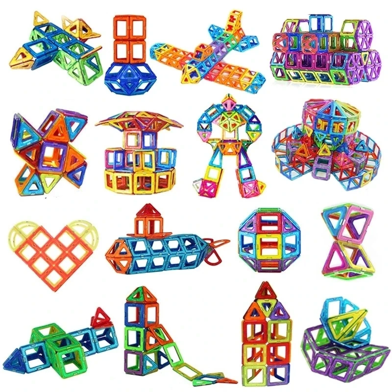 Magnetic designer constructor set magnetic blocks model & building toy magnets 50/100pcs educational toys for children magnetic building blocks magnetic assembly toy magnetic alphabet toys