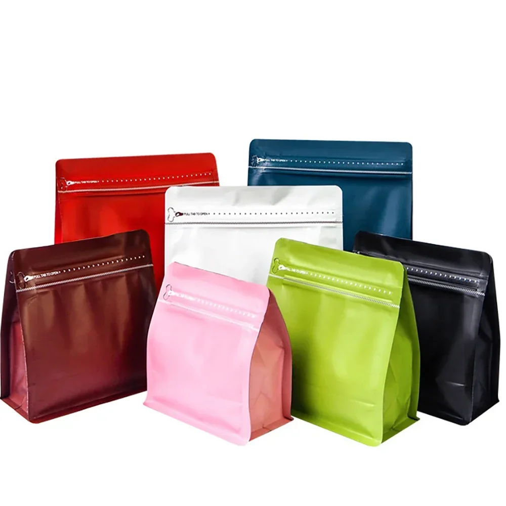 50pcs Heat Seal Plastic 150g 250g 500g 1kg Coffee Bean Bag Custom Print Stand Up Pouch Snack Aluminum Foil Smell Proof Mylar Bag 3