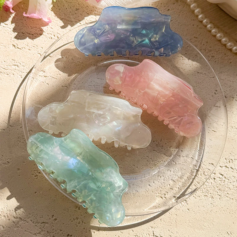 Mermaid Acetate Hair Claw Clip Fashion Cloud Shape Hair  Clip Women Back Head Dress Shark Clip Hair Pin Clip Hair Headdress