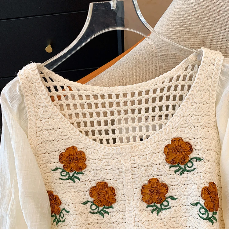 artesanías blusas tejidas a crochet blancas