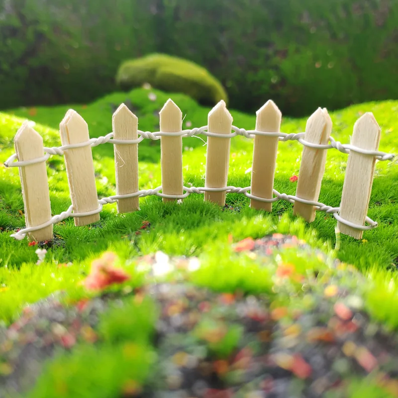 ตัวเลือกสินค้า รั้วไม้ Palisade Miniature Fairy Garden บ้านตกแต่งบ้าน Mini Craft Micro ภูมิทัศน์ตกแต่ง DIY อุปกรณ์เสริม